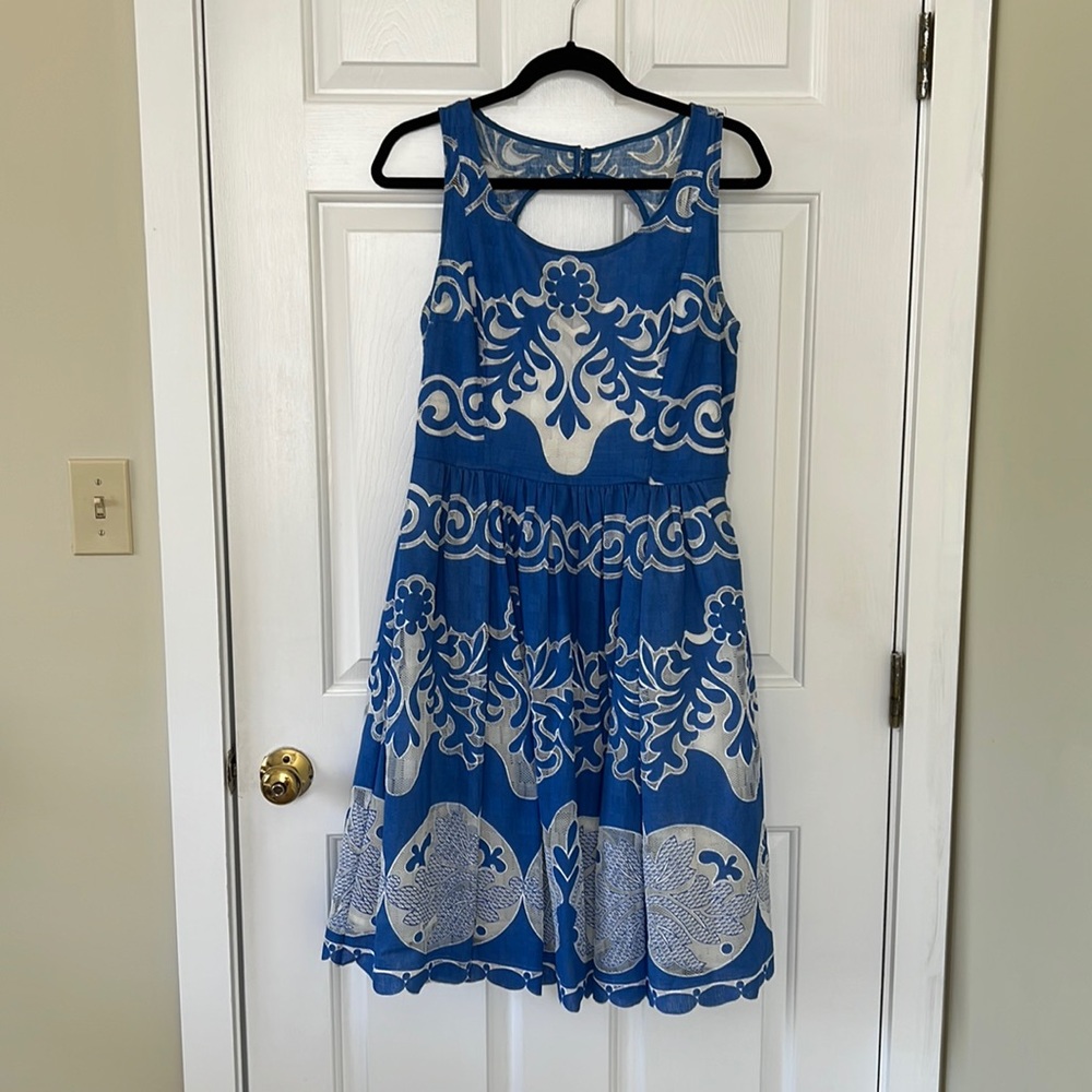 Blue & White Anthropologie Dress